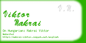 viktor makrai business card